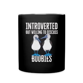 Blue-footed Booby Seabird Blue-footed Booby Seabird - Full Colour Mug - black - Front