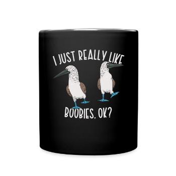 Blue-footed Booby Seabird Blue-footed Booby Seabird - Full Colour Mug - black - Front