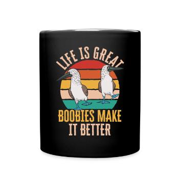 Blue-footed Booby Seabird Blue-footed Booby Seabird - Full Colour Mug - black - Front