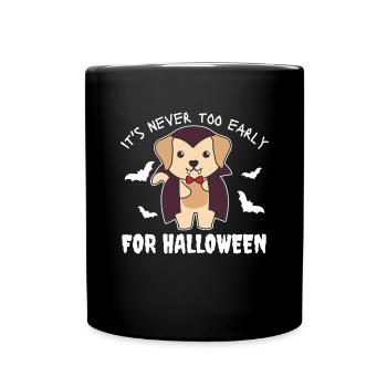 Labrador it's never too early for Halloween vampire - Full Colour Mug - black - Front