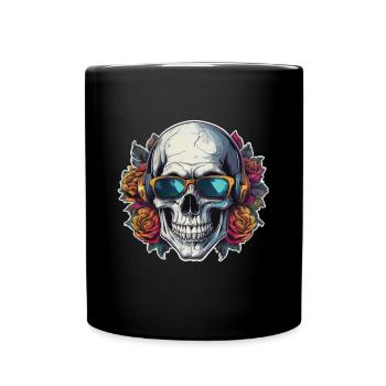 Skull Sunglasses Skulls Skull Skulls Skulls - Full Colour Mug - black - Front