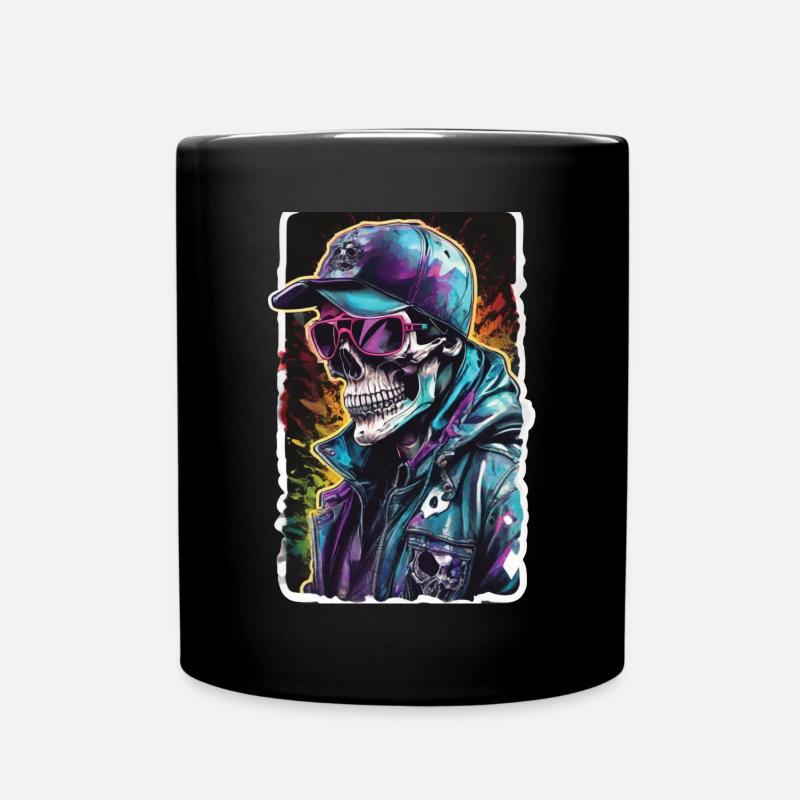 Skull Sonnenbrille Skulls Totenkopf Totenköpfe - Tasse einfarbig - Schwarz