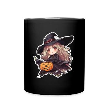 Sorcière d’Halloween - Mug uni - noir - Devant