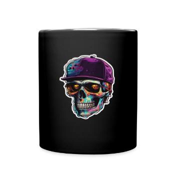 Skull Sonnenbrille Skulls Totenkopf Totenköpfe - Tasse einfarbig - Schwarz - Vorne