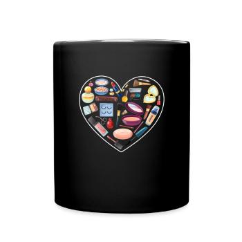 Kosmetikerin Kosmetik Make-up Geschenk - Tasse einfarbig - Schwarz - Vorne