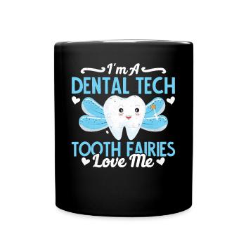 Funny dental technicians - Full Colour Mug - black - Front