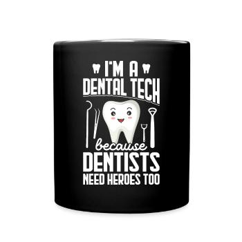 Funny dental technicians - Full Colour Mug - black - Front