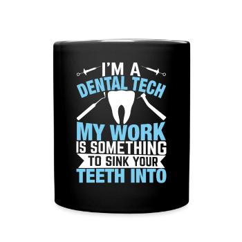 Funny dental technicians - Full Colour Mug - black - Front