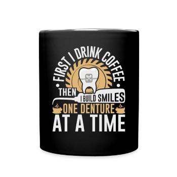 Funny technician for dental lab - Full Colour Mug - black - Front
