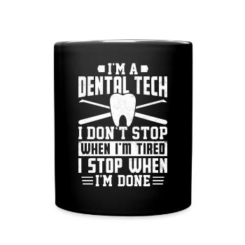 Funny dental technicians - Full Colour Mug - black - Front