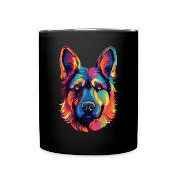 German Shepherd Color - Full Colour Mug - black - Front