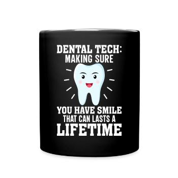 Funny dental technicians - Full Colour Mug - black - Front