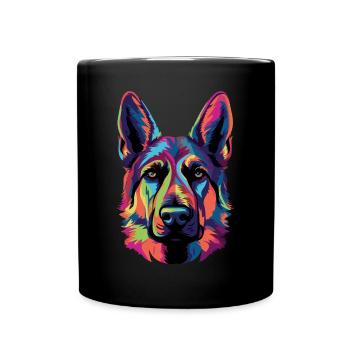 German Shepherd Color - Full Colour Mug - black - Front