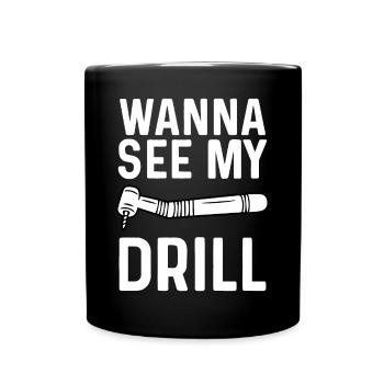 Funny Dental Lab Technician Dentist - Full Colour Mug - black - Front
