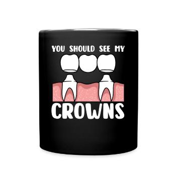 Funny Dental Lab Technician Dentist - Full Colour Mug - black - Front