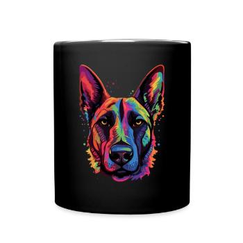 Malinois Belgian Shepherd Dog - Full Colour Mug - black - Front