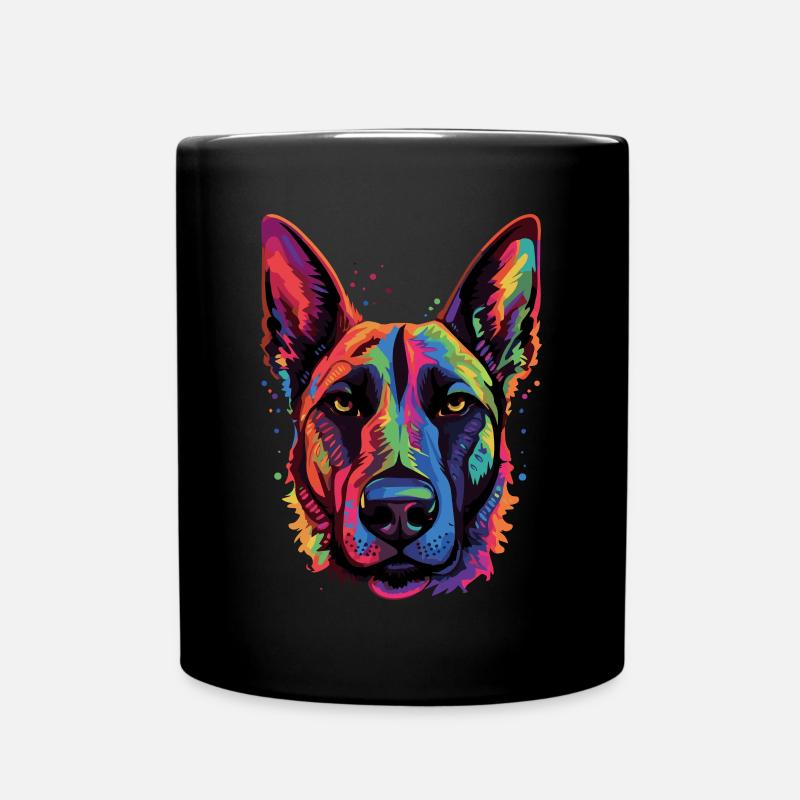 Malinois Belgischer Schäferhund - Tasse einfarbig - Schwarz