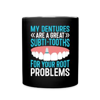 Funny dental technicians - Full Colour Mug - black - Front