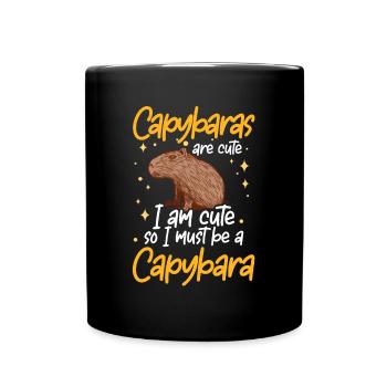 Je suis un capybara capybara - Mug uni - noir - Devant