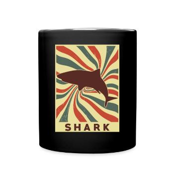 Hai Retro Vintage - Tasse einfarbig - Schwarz - Vorne