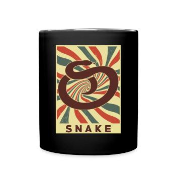 Serpent Rétro Vintage - Mug uni - noir - Devant