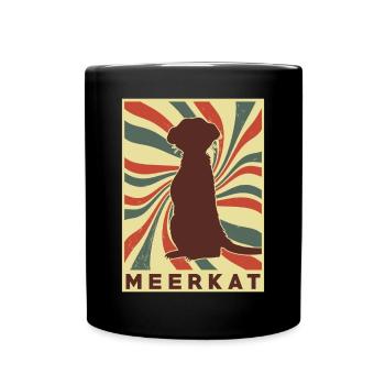 Suricate Rétro Vintage - Mug uni - noir - Devant