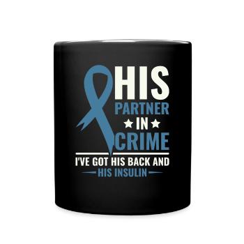 His Partner in Crime - I've got his back and his - Full Colour Mug - black - Front