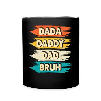 Papa Vater Vatertag - Tasse einfarbig - Schwarz - Vorne