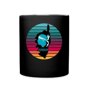 Corse France avec tête de pirate Corse - Mug uni - noir - Devant