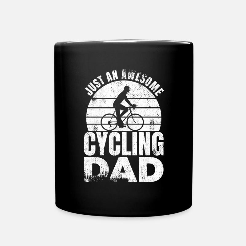 Fahrrad Vater - Tasse einfarbig - Schwarz