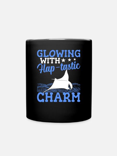 Mantarochen Flap-tastischer Charme Mantarochen - Tasse einfarbig - Schwarz