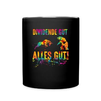 Dividende bon Toutes les bonnes actions boursières - Mug uni - noir - Devant