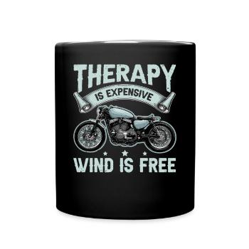 La thérapie coûte cher - Wind Is Free Biker - Mug uni - noir - Devant