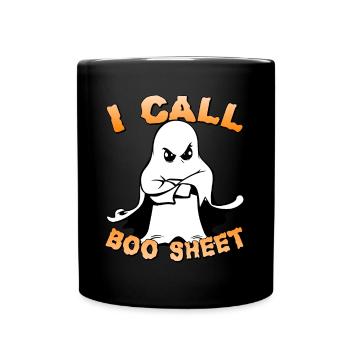 J’appelle Boo Sheet Ghost drôle Halloween - Mug uni - noir - Devant