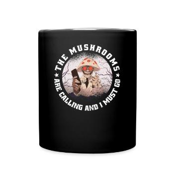 Pilze Pilzsammler Mushrooms Züchter lustiges fungi - Tasse einfarbig - Schwarz - Vorne