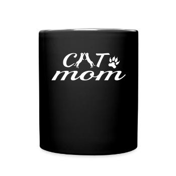 Cat Friend, Cat Accessories Gift - Full Colour Mug - black - Front
