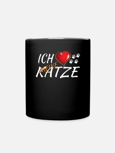 Katzenfreund, Katzenzubehör Geschenk - Tasse einfarbig - Schwarz