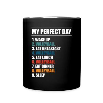 Passionné de volleyball Setter Funny Cool My Perfect - Mug uni - noir - Devant