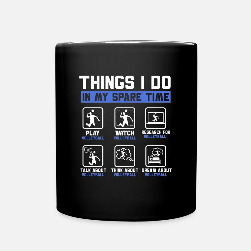 Things I Do In My Spare Time Volleyball Player Blo - Tasse einfarbig - Schwarz
