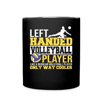 Funny Left Handed Volleyball Player Men Setter Lib - Tasse einfarbig - Schwarz - Vorne
