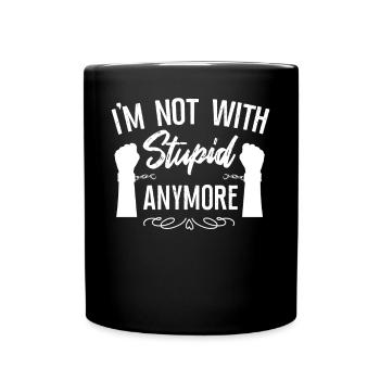 Happy Divorce Party I'm Not With - Full Colour Mug - black - Front