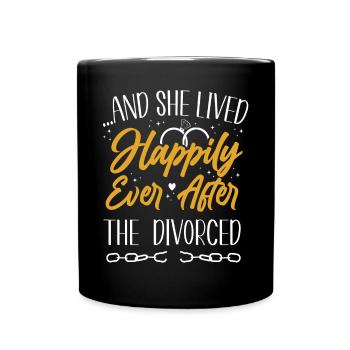 Happy Divorce Party ... And She Lived - Full Colour Mug - black - Front