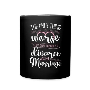 Happy Divorce Party The Only Thing - Tasse einfarbig - Schwarz - Vorne