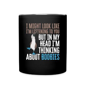 Blue-footed Booby Seabird Blue-footed Booby Seabird - Full Colour Mug - black - Front