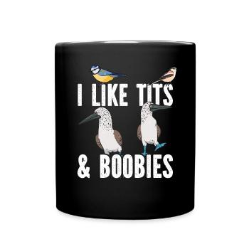 Blue-footed Booby Seabird Blue-footed Booby Seabird - Full Colour Mug - black - Front