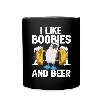 Blue-footed Booby Seabird Blue-footed Booby Seabird - Full Colour Mug - black - Front