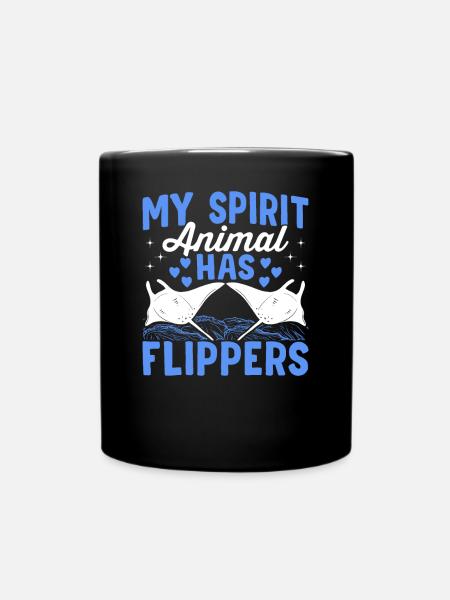 Mantarochen Krafttier Mantarochen Liebhaber - Tasse einfarbig - Schwarz