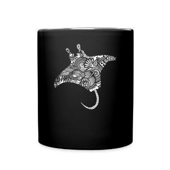 Niedliche Mantarochen Mantarochen Liebhaber - Tasse einfarbig - Schwarz - Vorne