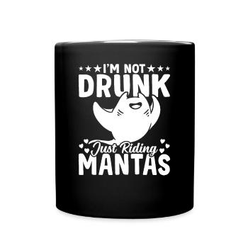 Mantarochen Reiten Mantas Mantarochen Liebhaber - Tasse einfarbig - Schwarz - Vorne
