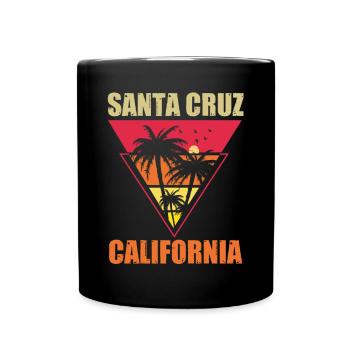 California Surfing Santa Cruz - Full Colour Mug - black - Front